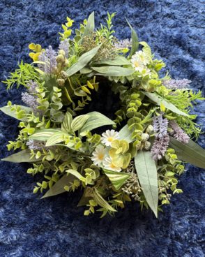 #024ボタニカルラベンダー円形リース