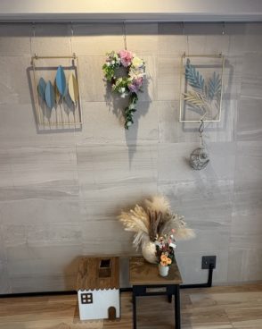 #018ナチュラルテイスト円形ドロップリース