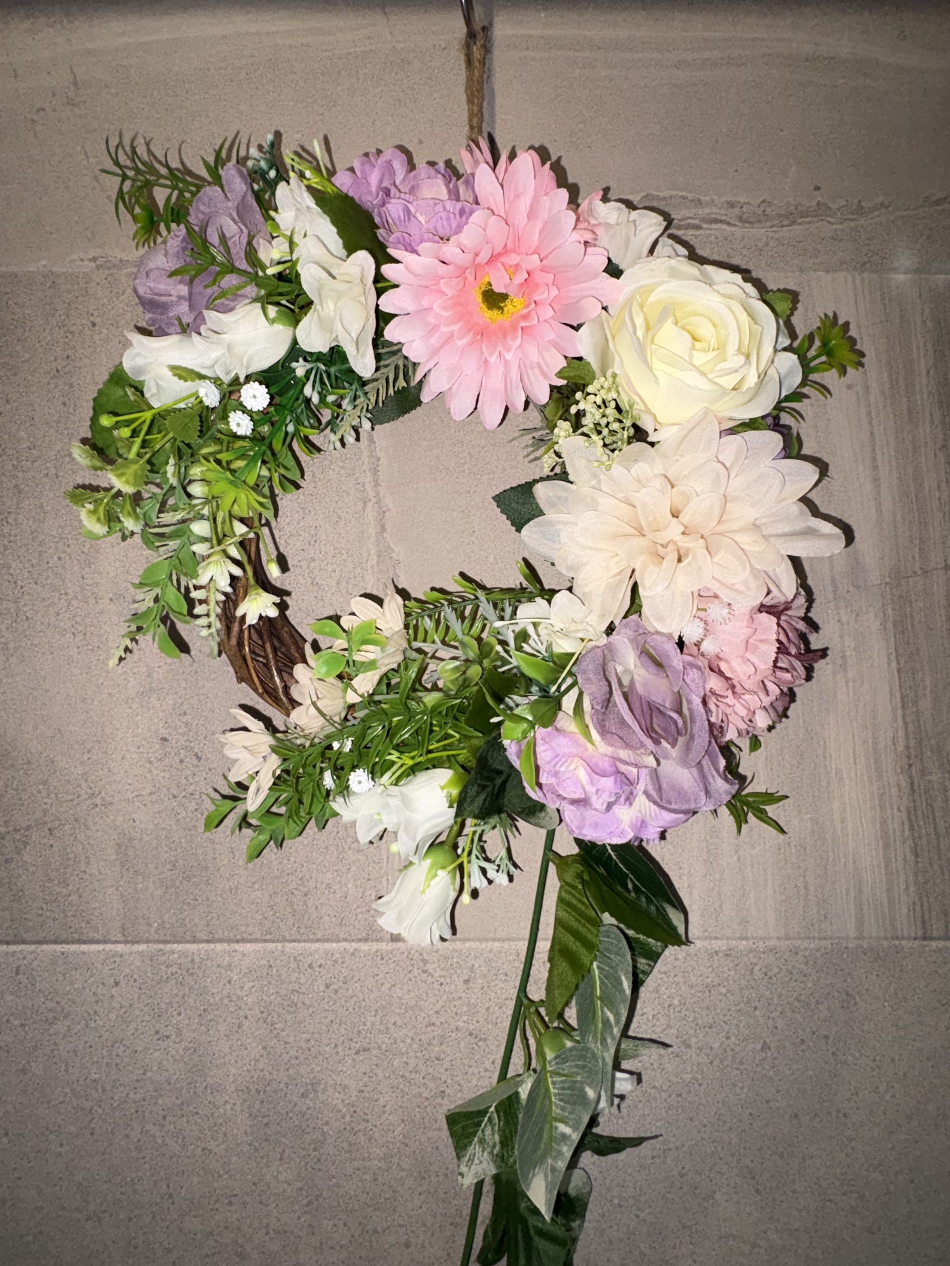 #018ナチュラルテイスト円形ドロップリース - 画像 (6)