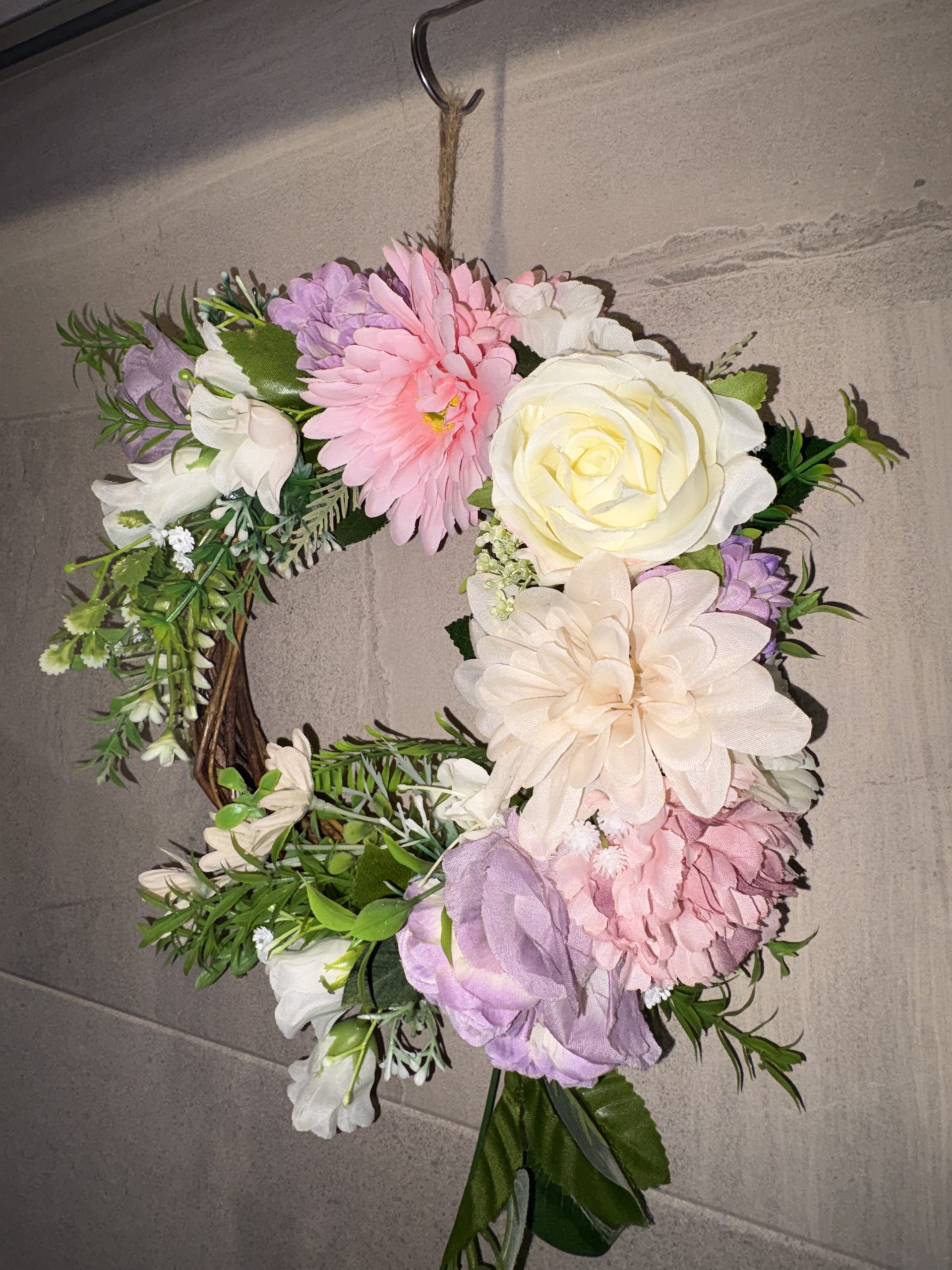 #018ナチュラルテイスト円形ドロップリース - 画像 (7)