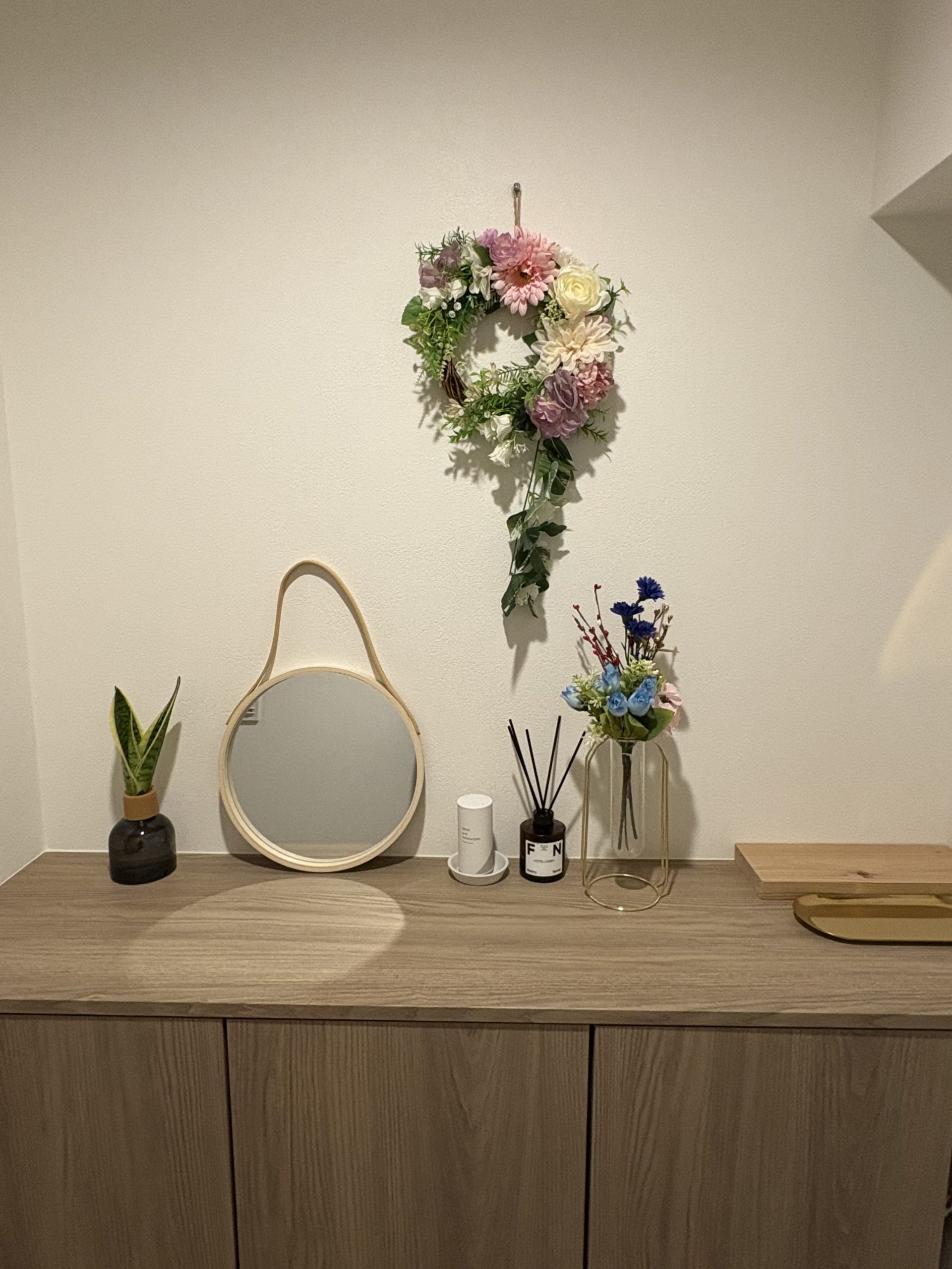 #018ナチュラルテイスト円形ドロップリース - 画像 (10)