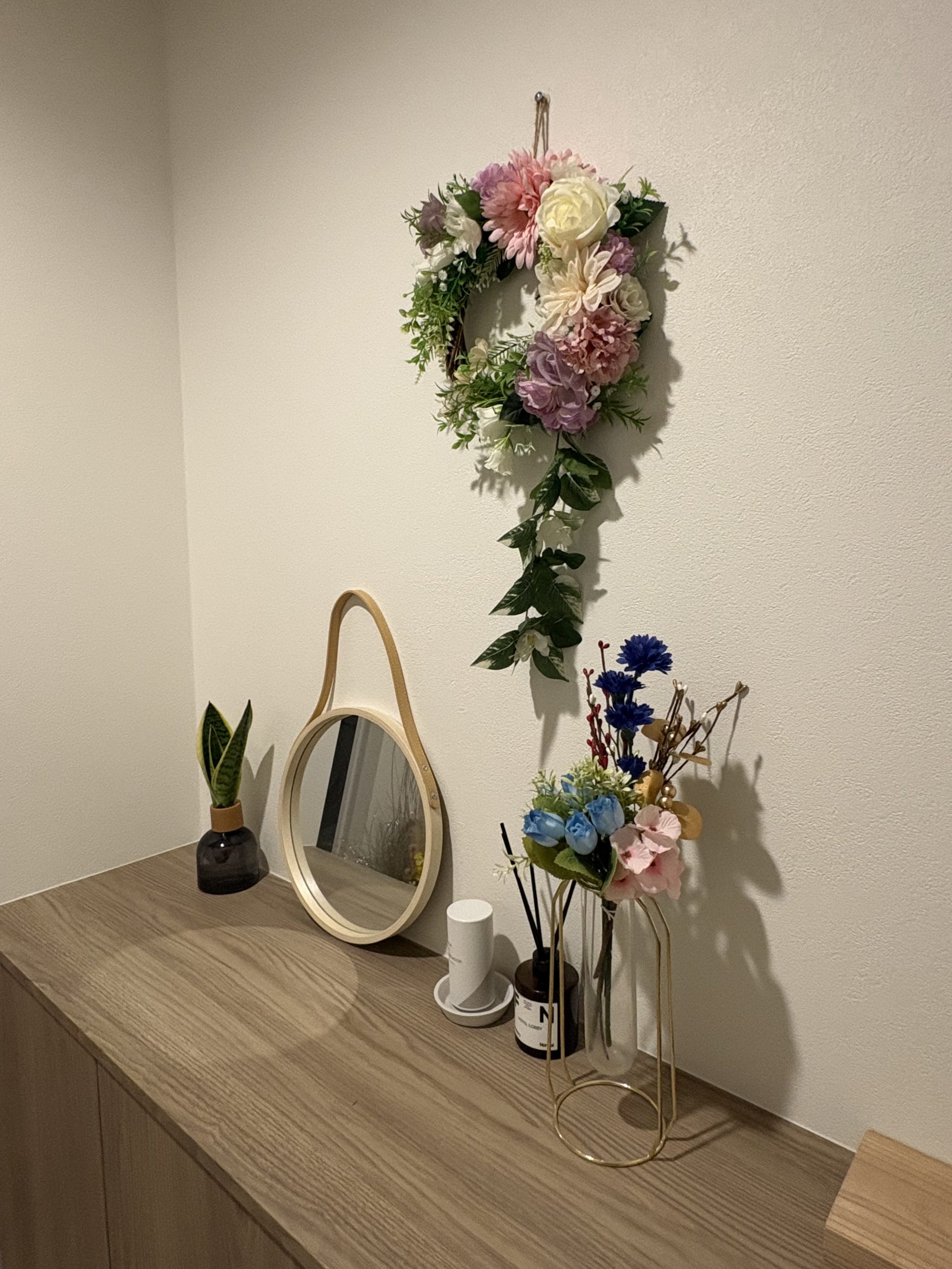 #018ナチュラルテイスト円形ドロップリース - 画像 (11)