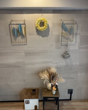 #015イエロー円形リース