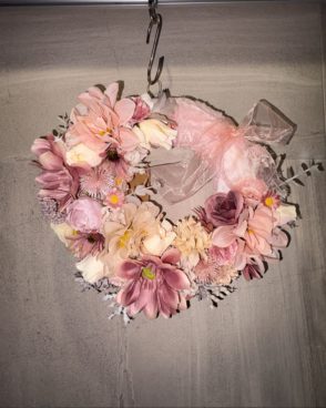 #013ピンク円形リース