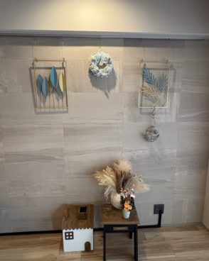 #012ブルー円形リース